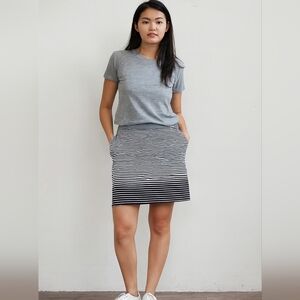 Max Studio Black and White Striped Pencil Skirt Size L NWT